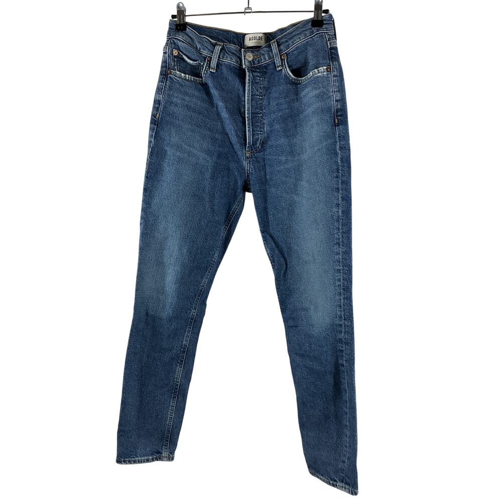 Agolde Classic Blue Nico High Rise Slim Fit Denim Jeans Size 27
